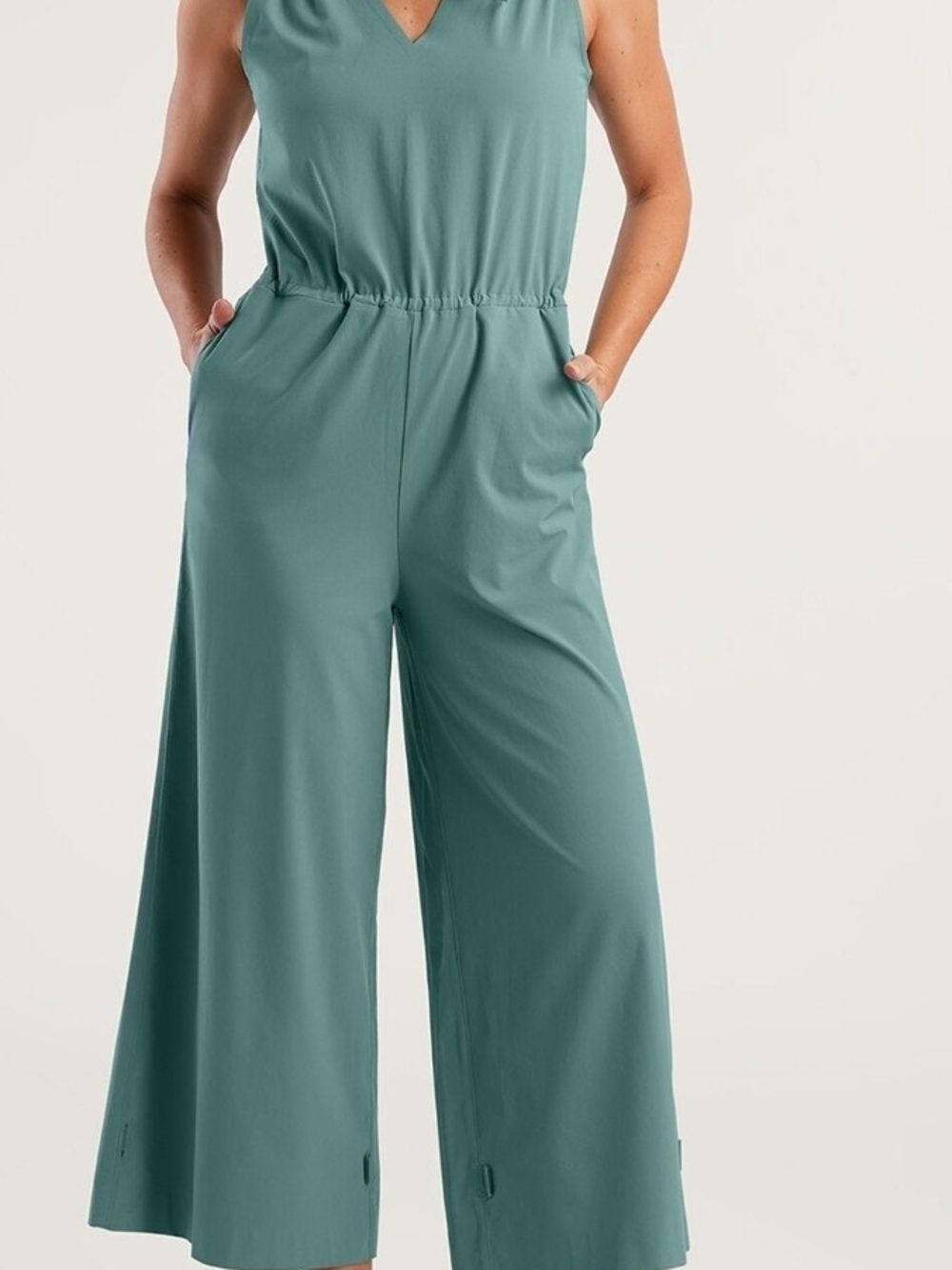 Title Nine Seafoam Green Relaxed Adjustable Jumpsuit